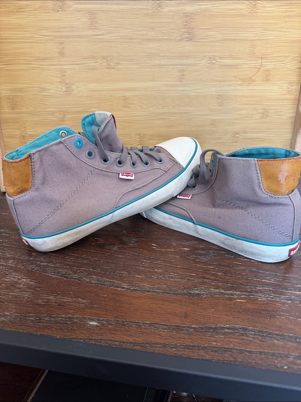 Levi's Gray Canvas High-Top Shoes